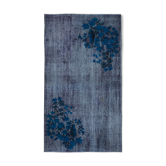 Tapis vintage oriental 1980s noué à la main 112 cm x 201 cm purple rug