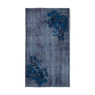 Hand-knotted vintage oriental 1980s 112 cm x 201 cm purple rug