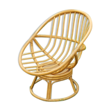 Fauteuil en rotin pivotant