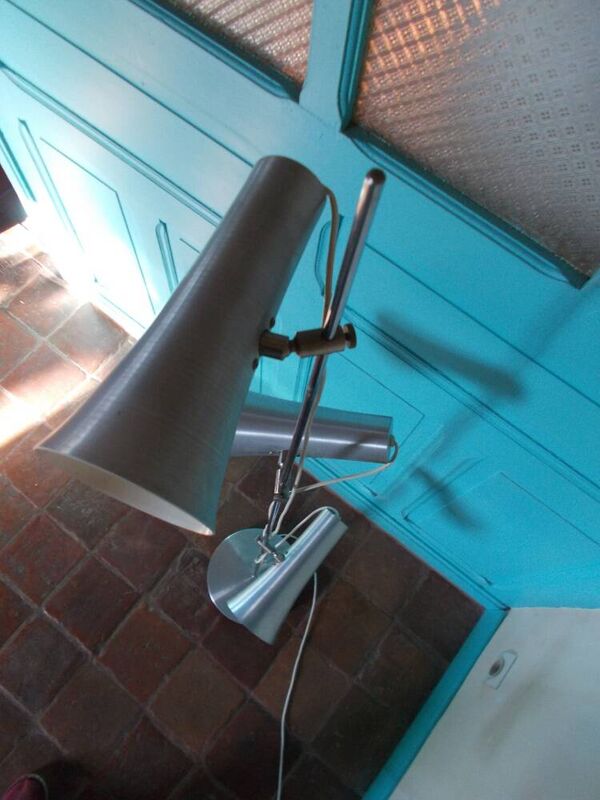 Lampadaire des années 70 en alu brossé