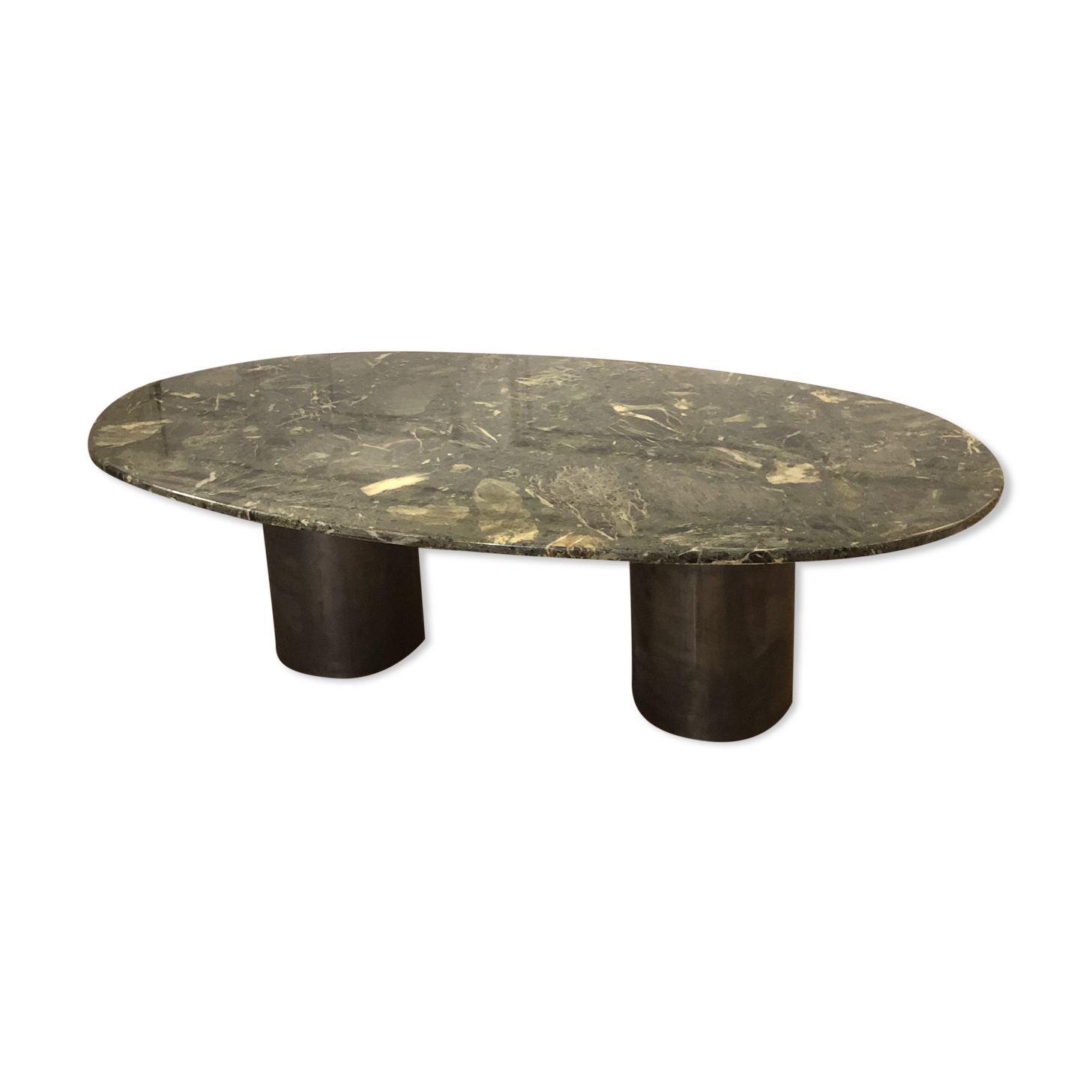 Marble and metal coffee table