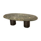 Marble and metal coffee table