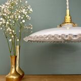 XXL vintage opaline lampshade pendant light