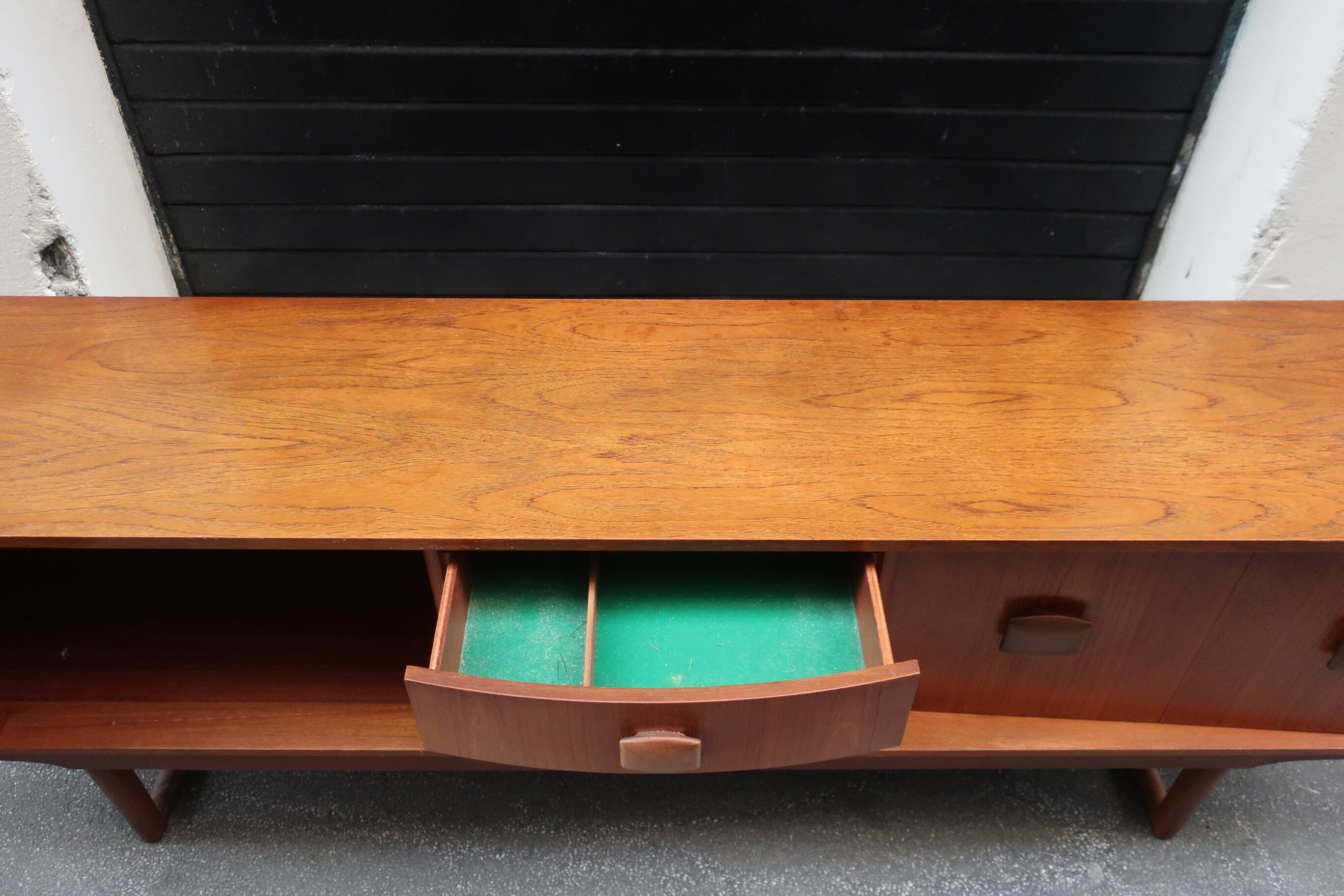 Row of the 1960s teak