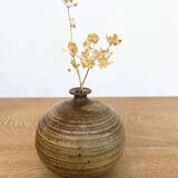 Vase boule en grès signé Durrenberger