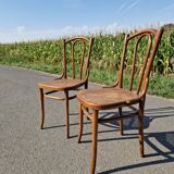Set of 2 canning chairs Michael Thonet Model 56