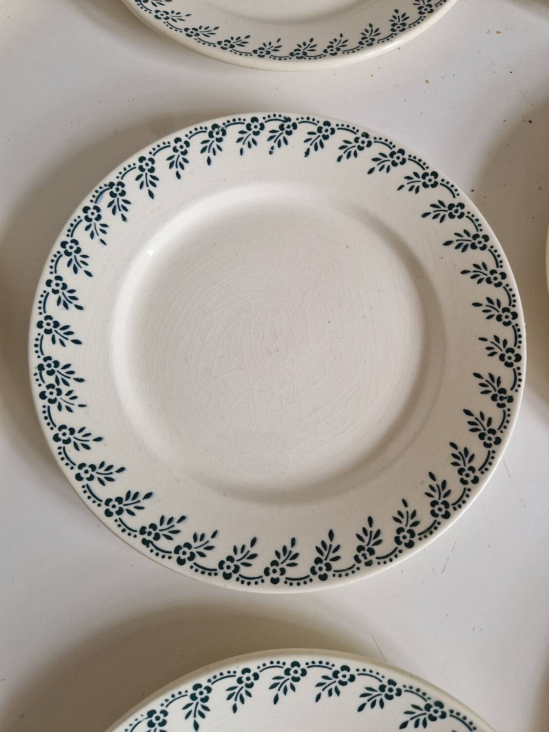 12 assiettes plates Choisy le Roi en terre de fer modèle 1212