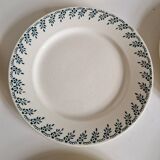 12 assiettes plates Choisy le Roi en terre de fer modèle 1212