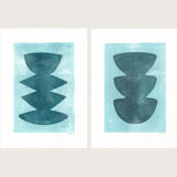 Duo of paintings on paper - M430 and M405 - signed Eawy