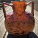 Glass paste vase with gold inclusion Daum 1930