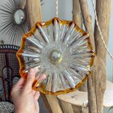 Suspension baladeuse abat-jour en verre Murano vintage – Lumière douce – Personnalisable