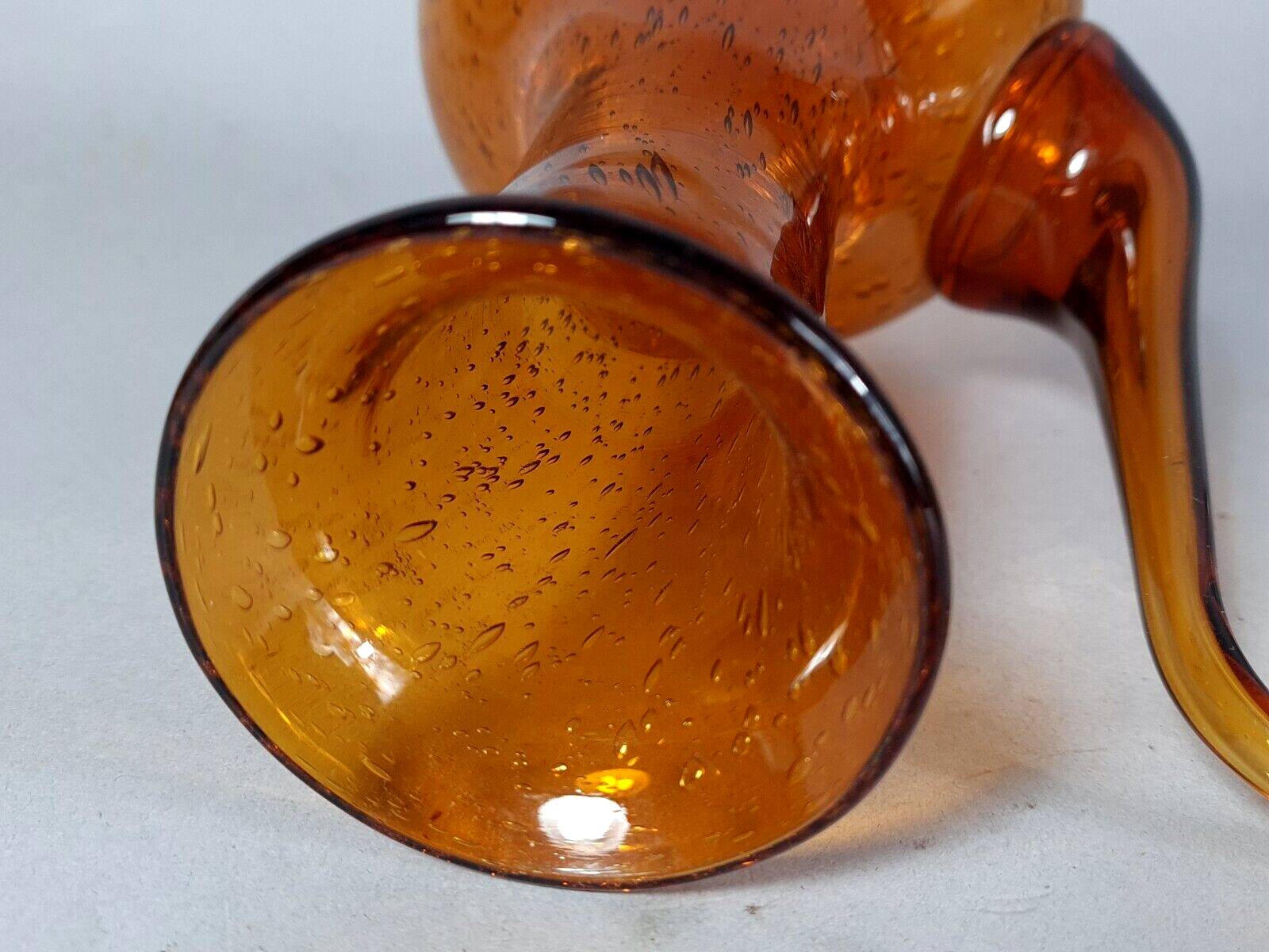Biot vase & carafe bubble blown glass signed vintage 1960/70 B922