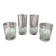Set of 4 Vintage Sculptural Drinking Glasses | Thick Glass Tumblers & Highb