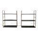 Pair of twisted string wall shelves