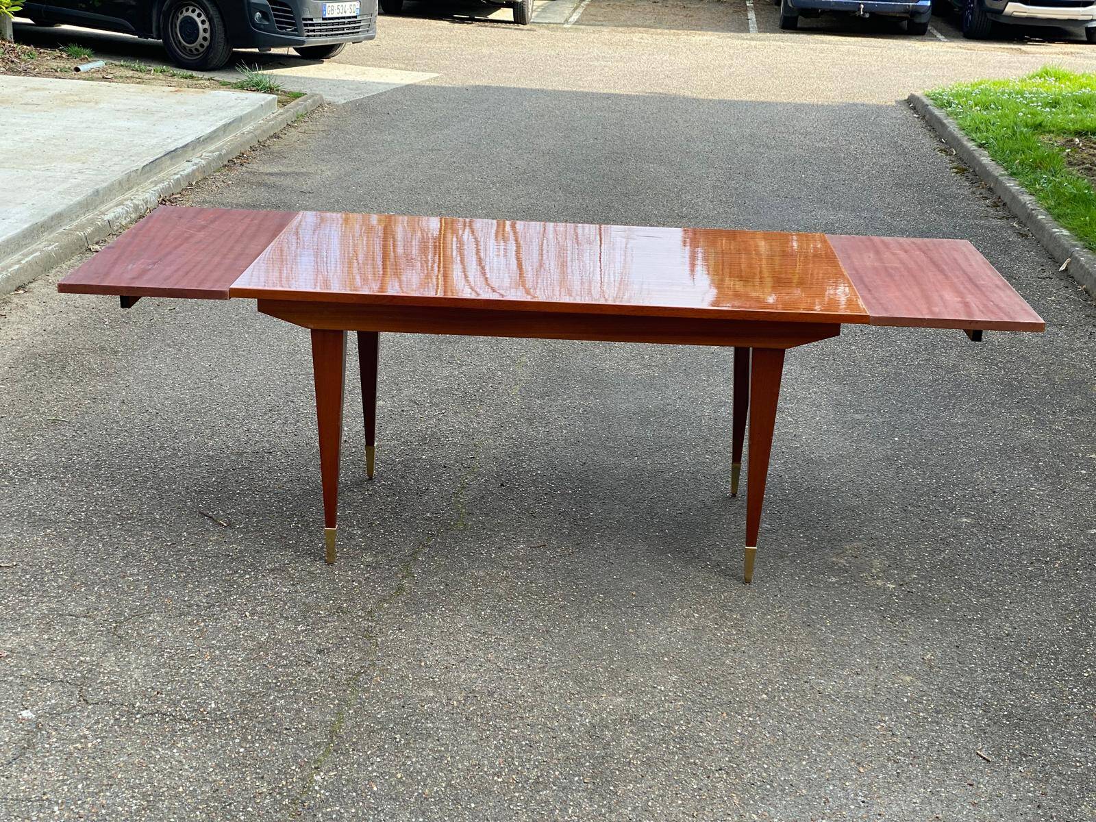 Table à manger scandinave extensible bois et palissandre laquée 230cm