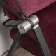 Vintage 70s burgundy fabric sofa Formanova design