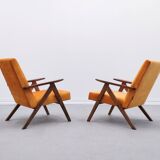 Mid Century Easy Chair Model B 310 Var in Sunset Velvet