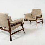Mid-Century Modern Pair of Armchairs in the style of Gianfranco Frattini, Italy, 1960s