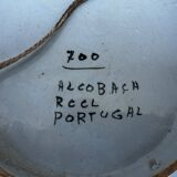 Plat Ajouré en Céramique Peint Main Alcobach Portugal D 35 cm