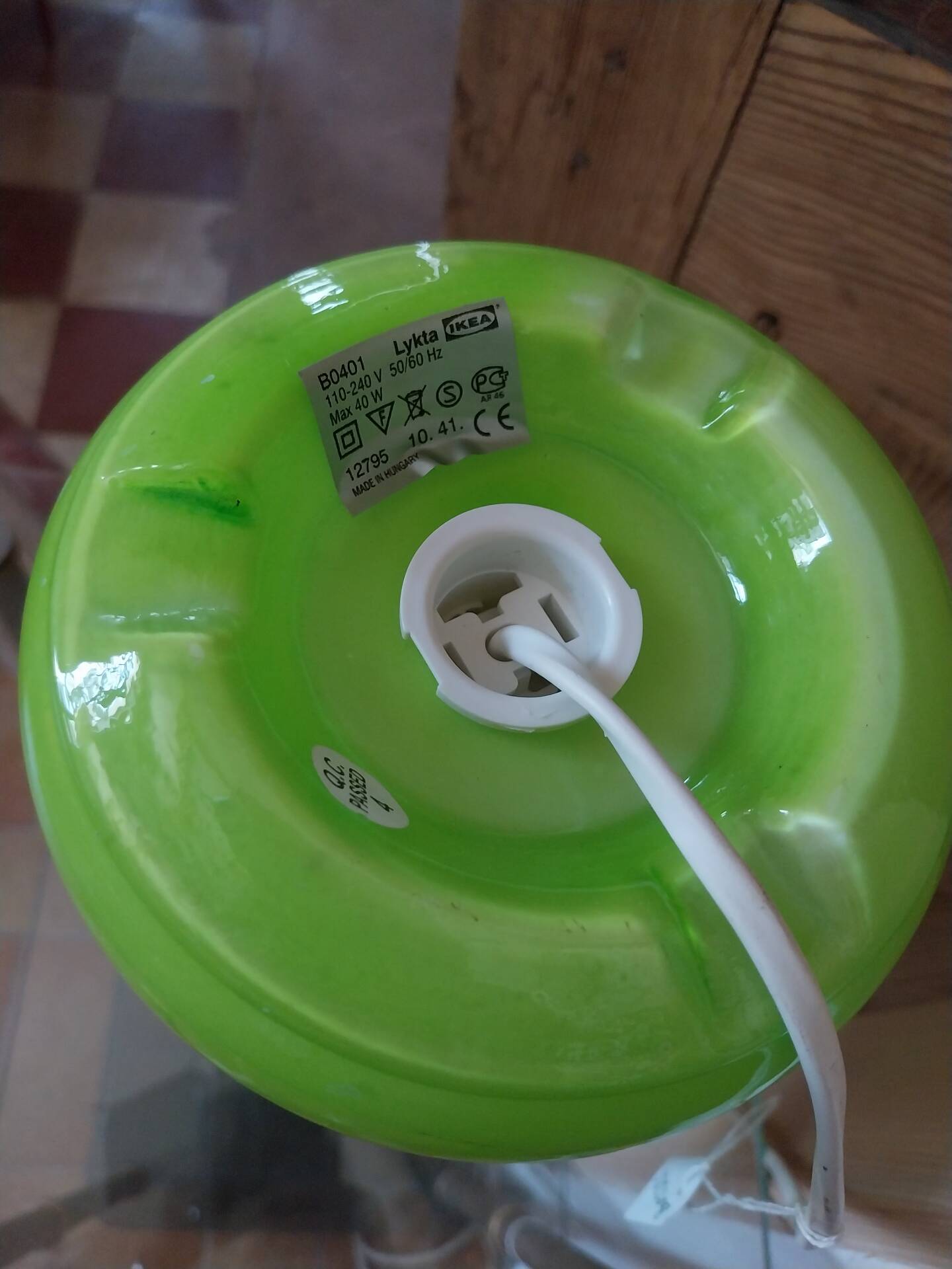 Green Lykta lamp IKEA