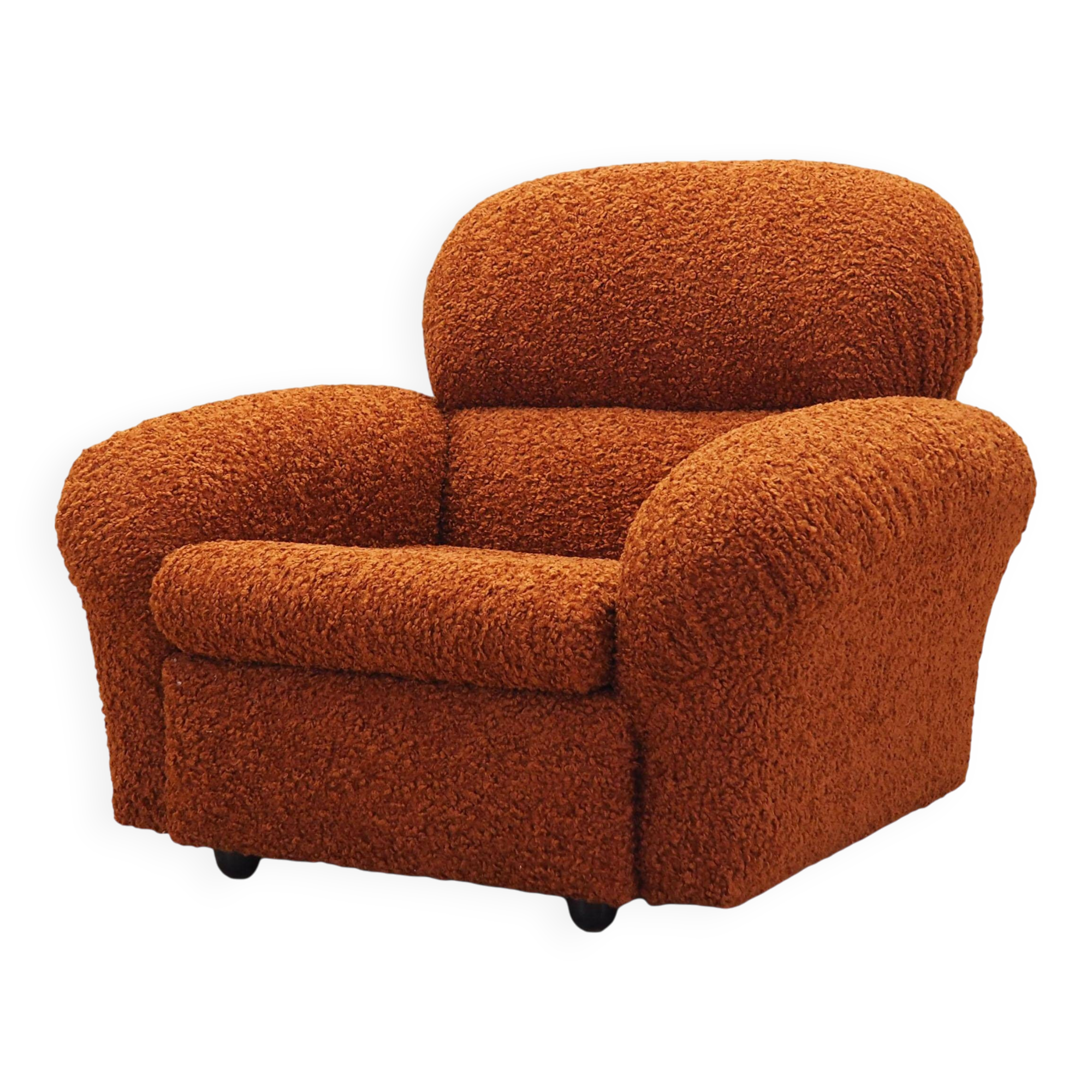 Orange armchair, Italian design, 1970s, production: Italy