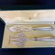 Covered solid silver fish service