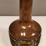 Ceramic/stoneware table lamp, Danish from the 1970s-1980s, earth and green colors