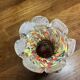 Multicolor hand-blown glass vase – 26 cm