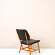 Scandinavian vintage black leather chair