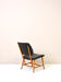 Chaise scandinave vintage en cuir noir