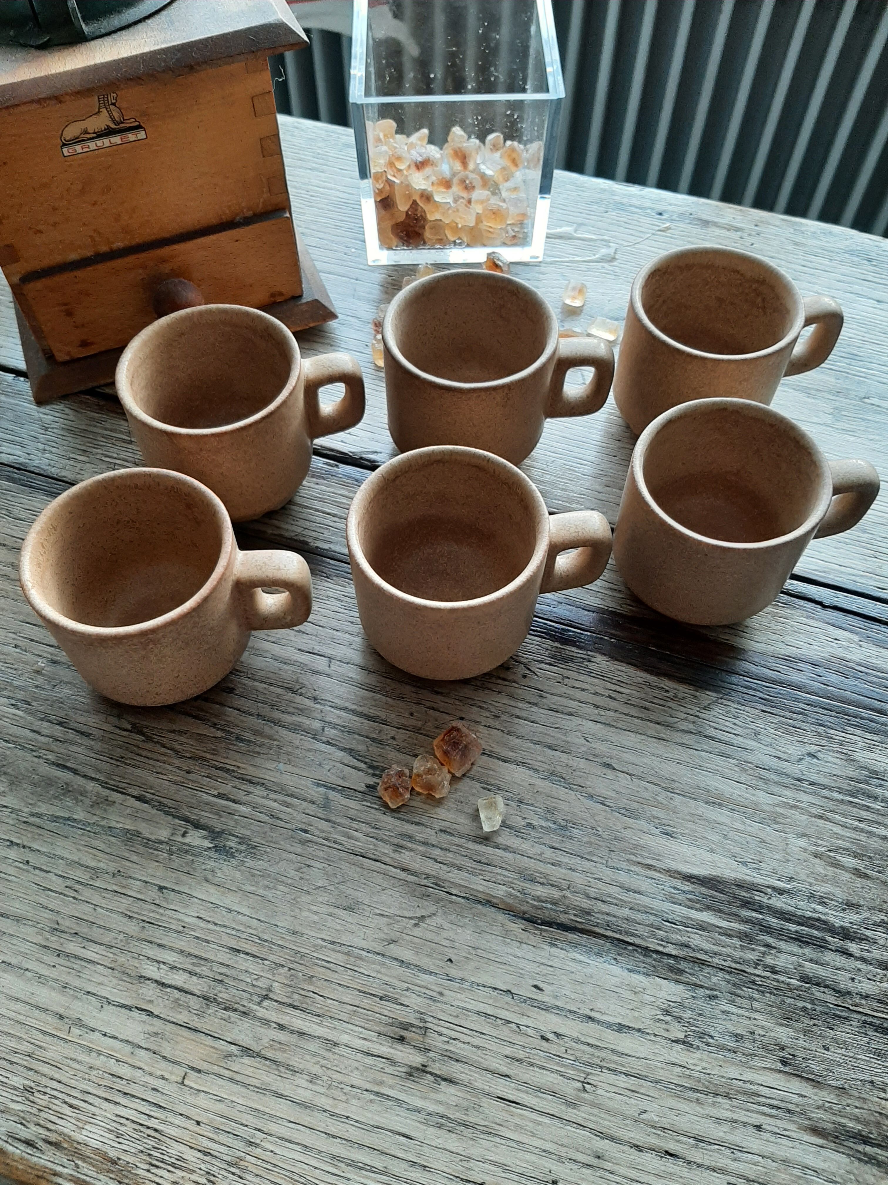 Lot 6 tasses expresso en grès