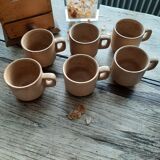 Lot 6 cups espresso in stoneware