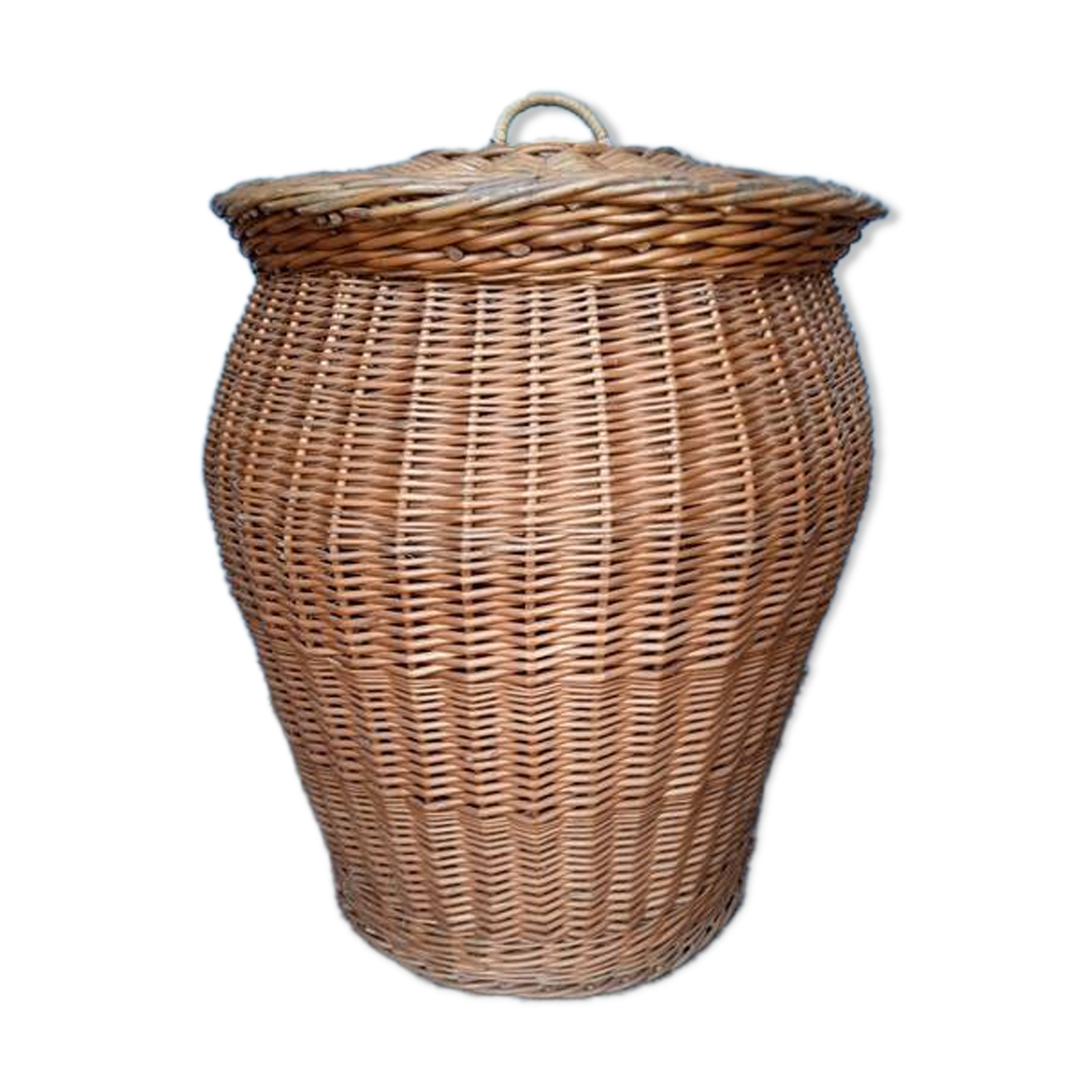 Basket 57cm woven rattan pot shape