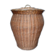 Basket 57cm woven rattan pot shape