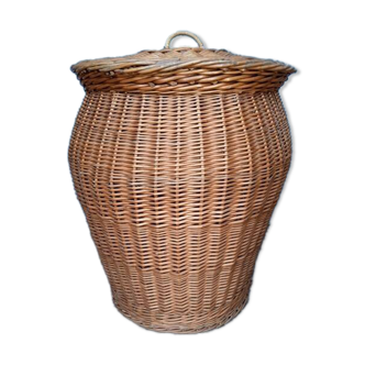Basket 57cm woven rattan pot shape