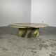 Table basse en marbre vert d'Estours années 70