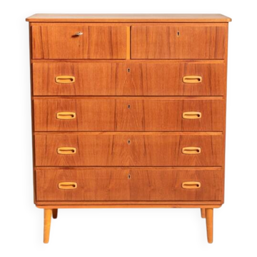 Commode en teck scandinave, années 1960