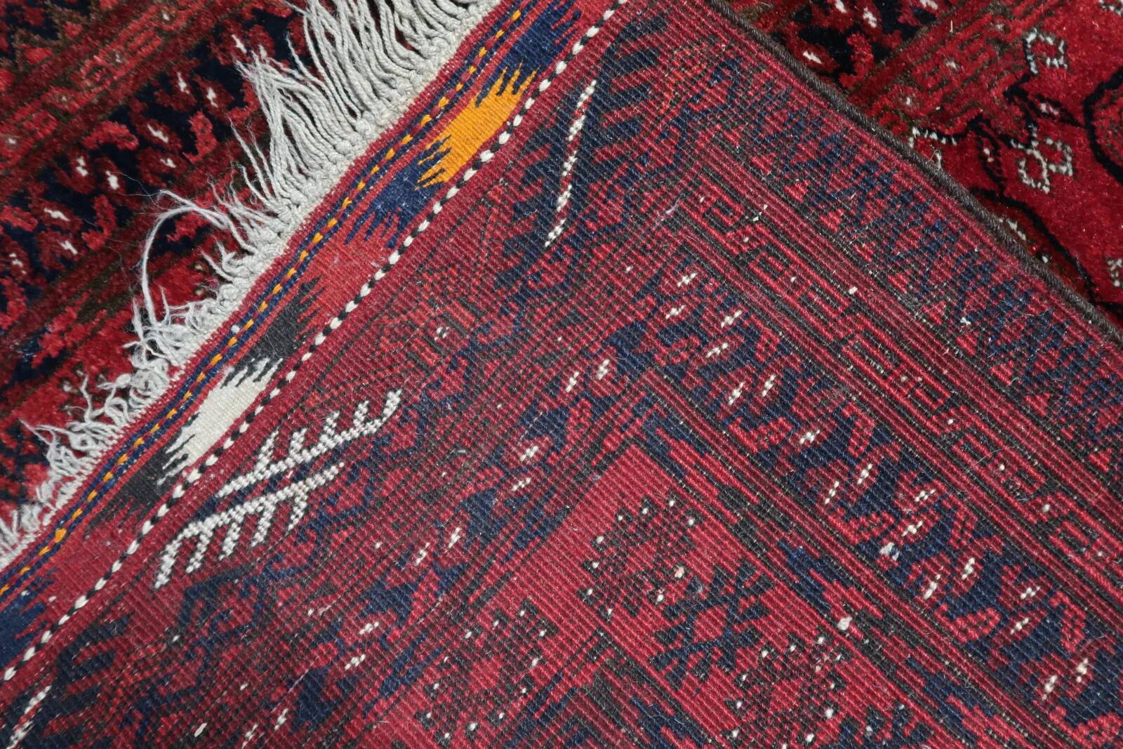 Handmade vintage Afghan Ersari runner 108cm x 282cm, 1960s
