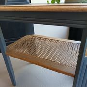 WOOD GUERIDON, CANING AND ANTHRACITE