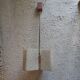 Hanging 3 teak and vintage perspex lights