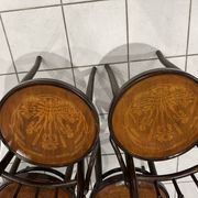 Set of 4 bentwood bistro chairs from the 1930s