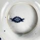 Plate on pedestal in ironstone "Flora" – Creil and Montereau, 19th century, blue