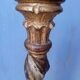 Lampadaire bois sculpté doré polychromé ep 1940