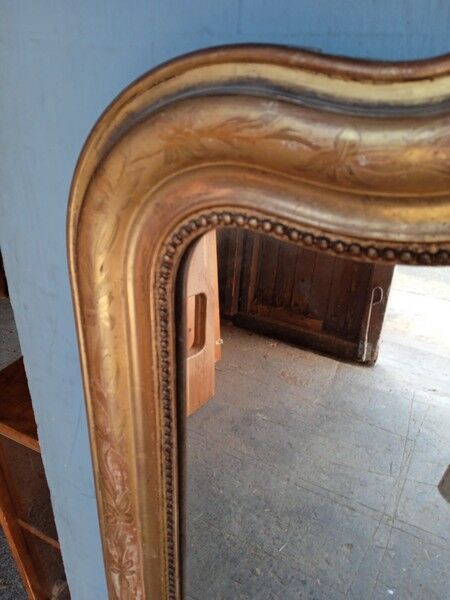 Mirror Louis Philippe XIXem gilding sheet 130/96cm