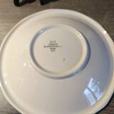 Round hollow plate, old pink model Graziella, Digoin Sarreguemines 1930.