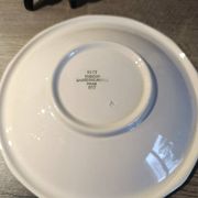 Round hollow plate, old pink model Graziella, Digoin Sarreguemines 1930.