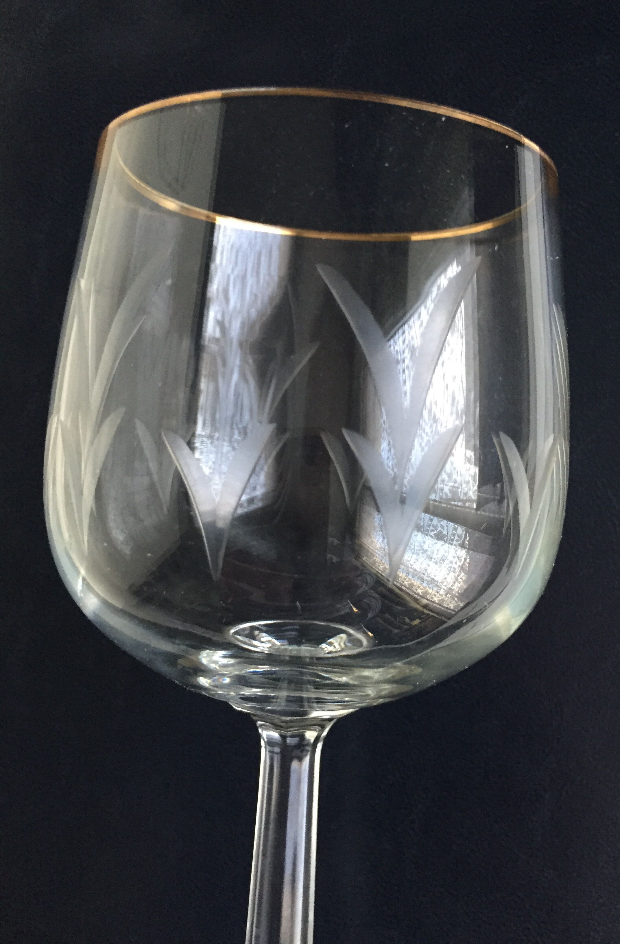 Set of 5 crystal water glasses