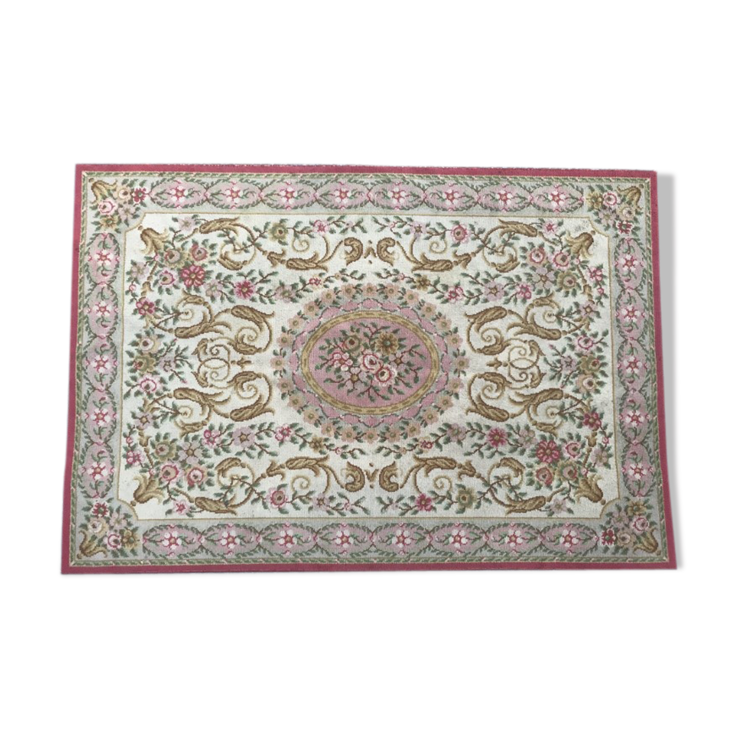 Carpet old French Aubusson knotted 175 X 256 CM