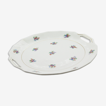 Plat petites fleurs en porcelaine ceranord