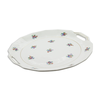 Plat petites fleurs en porcelaine ceranord